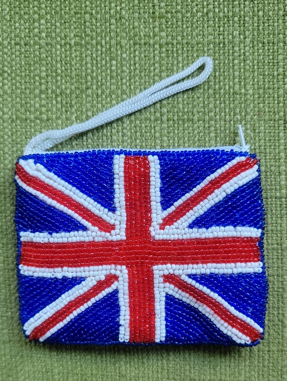 Stanley Beaded Union Jack Wristlet in Blue, Red & White